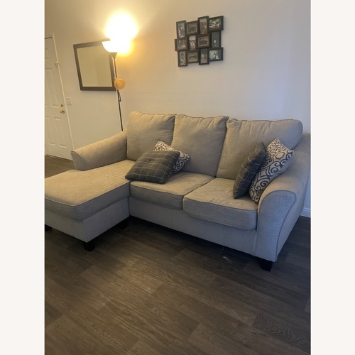 Used Ashley Furniture Light Gray Fabric Chaise Lounge for sale on AptDeco