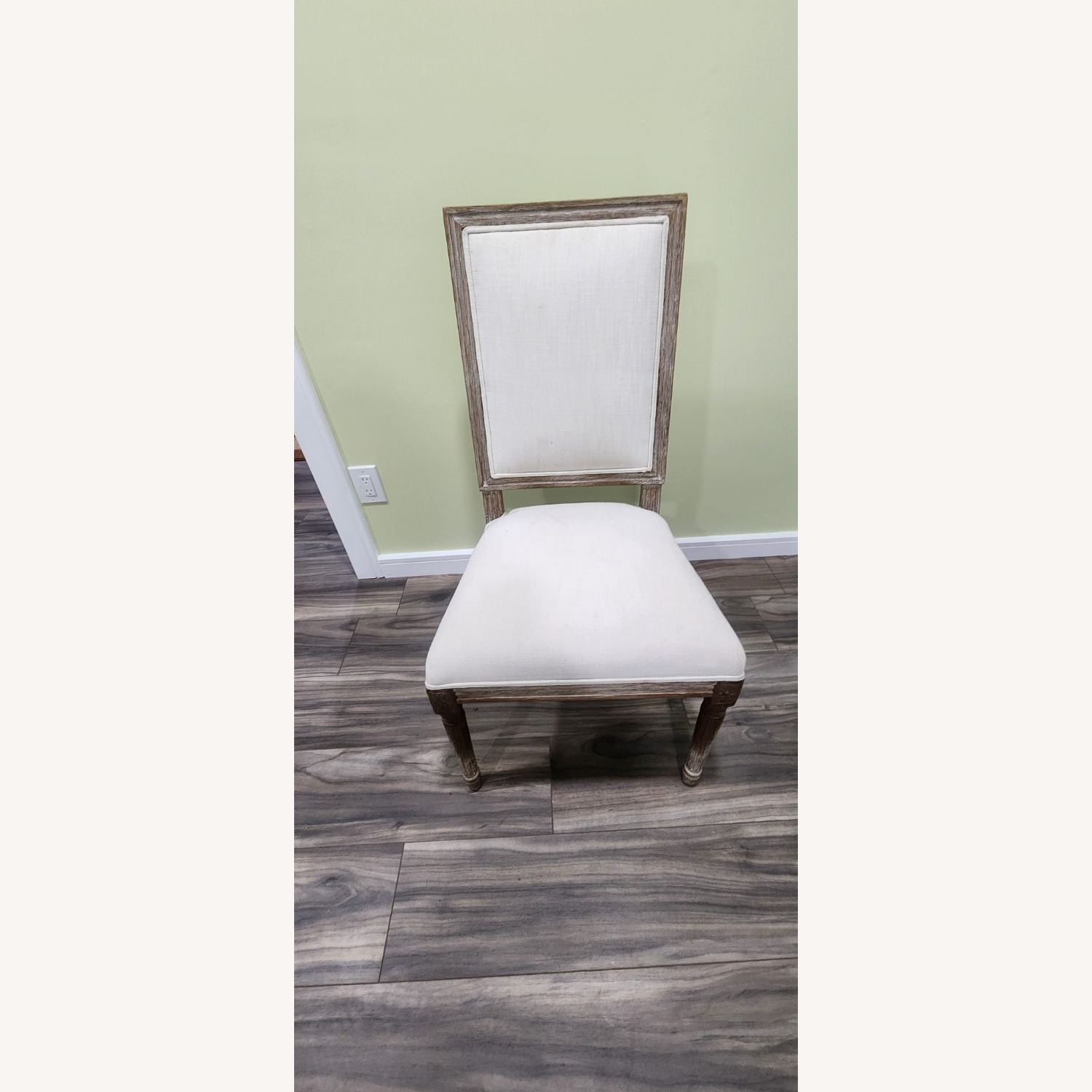 Restoration Hardware French Contemporary Square Fabric Dining chair - image-5