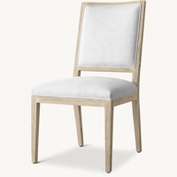 Restoration Hardware French Contemporary Square Fabric Dining chair