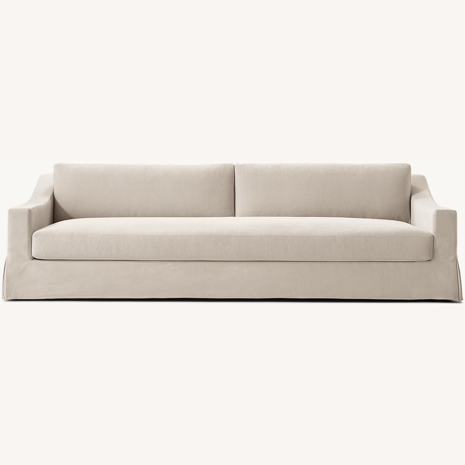 Restoration Hardware Natural Linen 3+ Seater Sofa - image-0