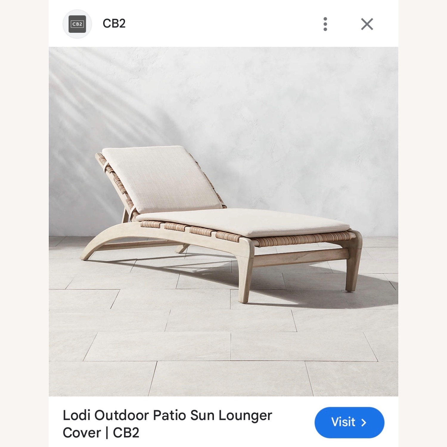 CB2 Lodi Outdoor Chaise Lounge - image-8