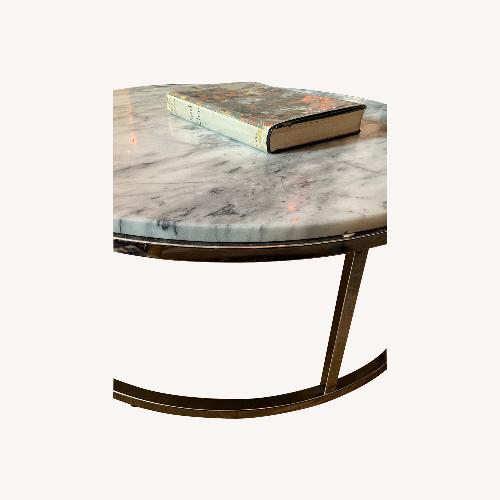 Used Light Gray Marble Coffee Table for sale on AptDeco