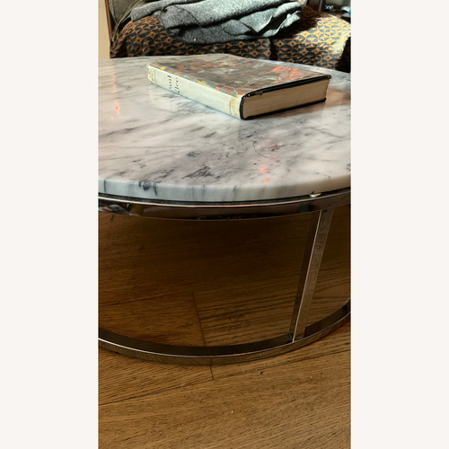 Used Light Gray Marble Coffee Table for sale on AptDeco