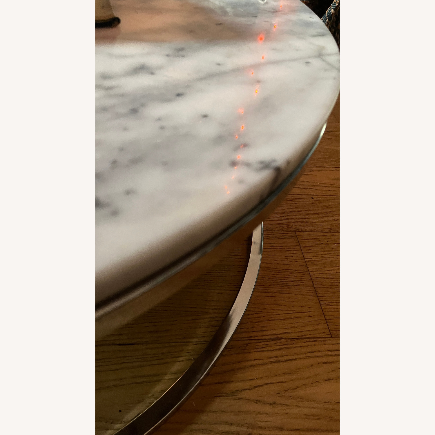 Light Gray Marble Coffee Table - image-1