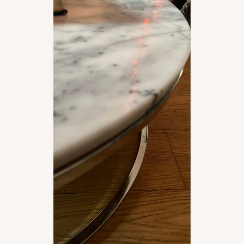Used Light Gray Marble Coffee Table for sale on AptDeco