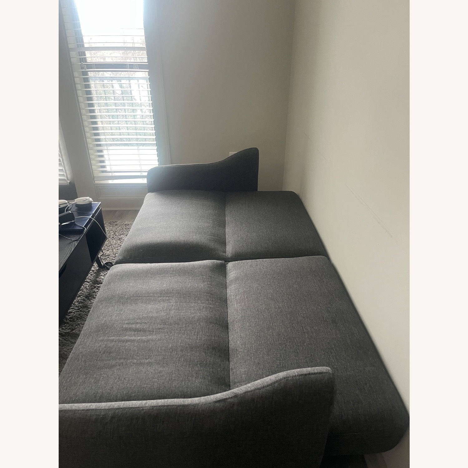 Aria Gray Convertible Couch - image-4