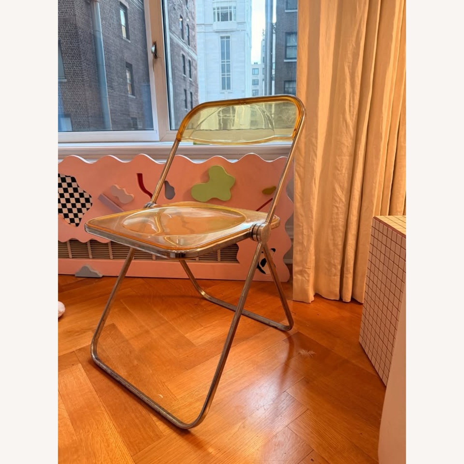 Plia Folding Chair by Castelli 1970s Yellow - image-1