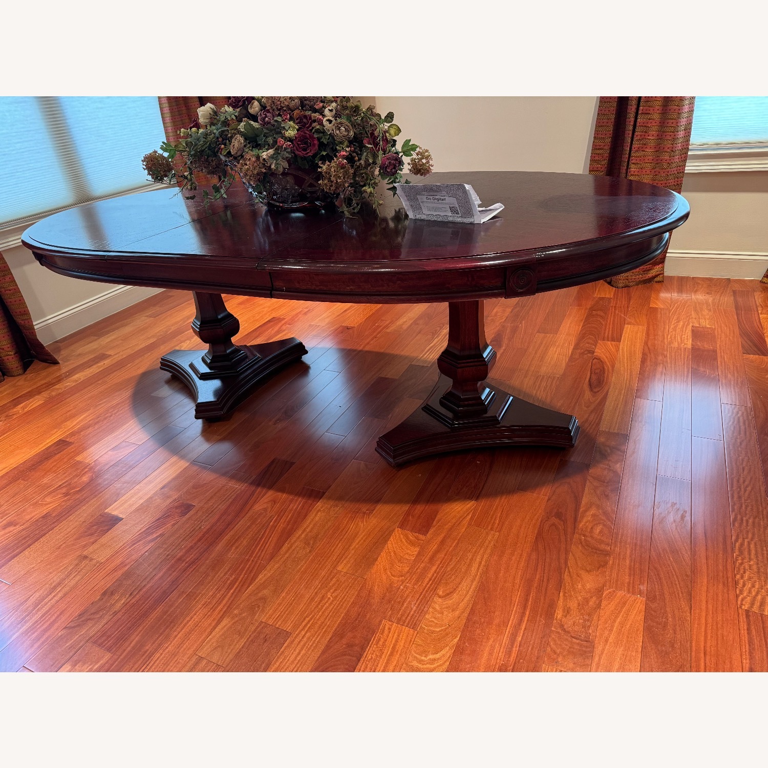 Stanley Furniture Dark Brown Wood Dining Table - image-2