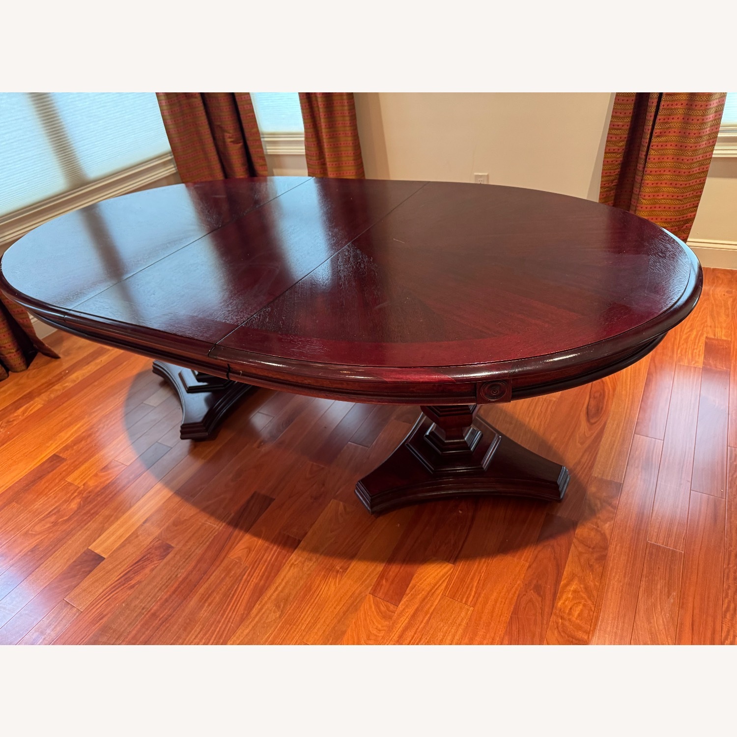 Stanley Furniture Dark Brown Wood Dining Table - image-1
