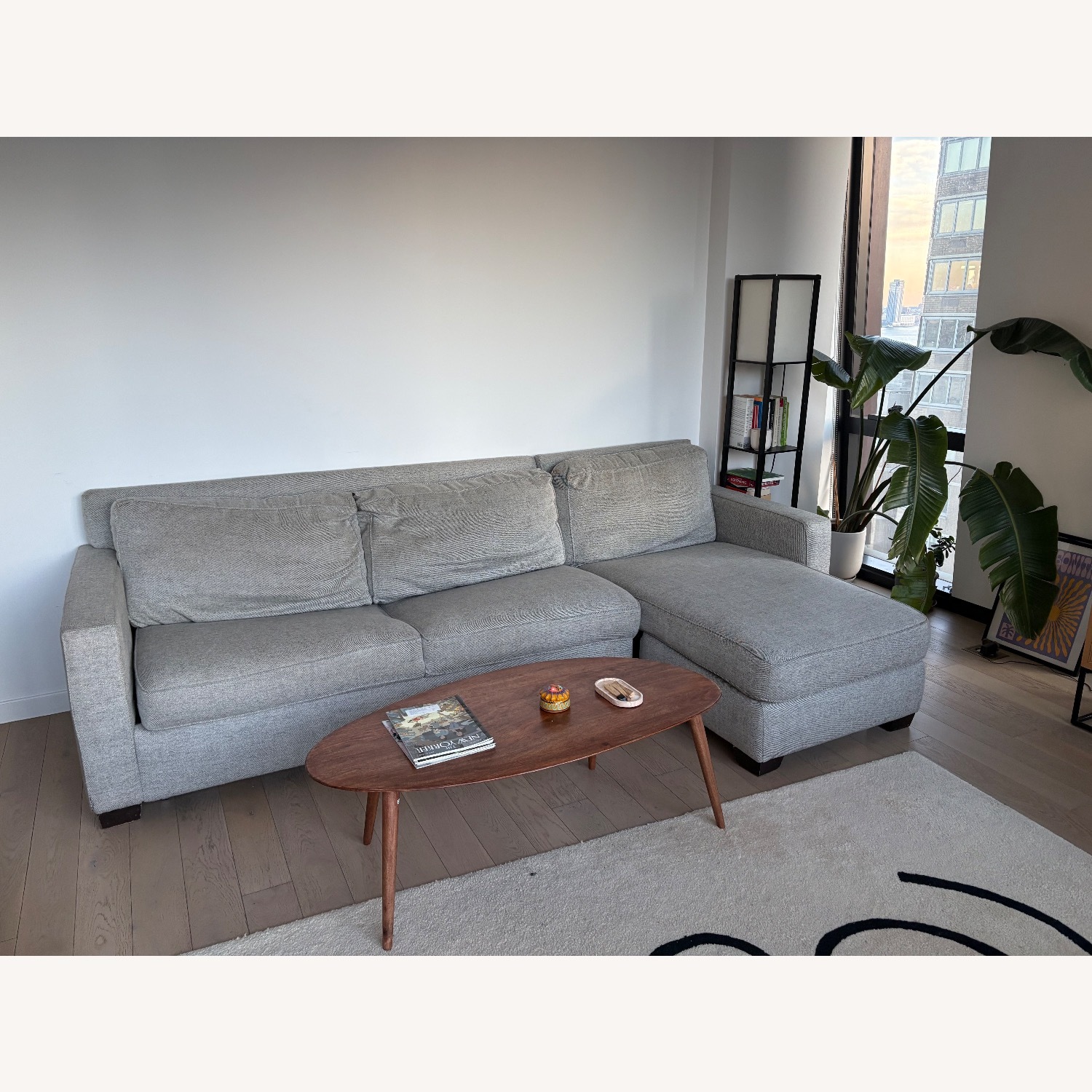 West Elm Light Gray Sleeper Sofa - image-1