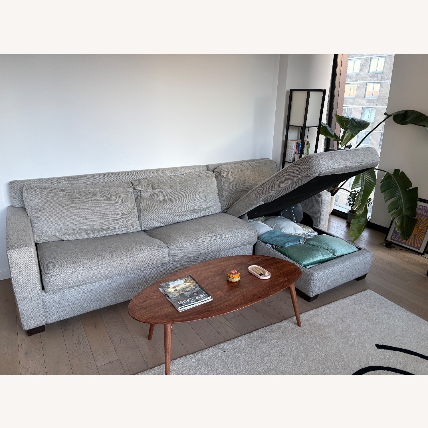 West Elm Light Gray Sleeper Sofa - image-2