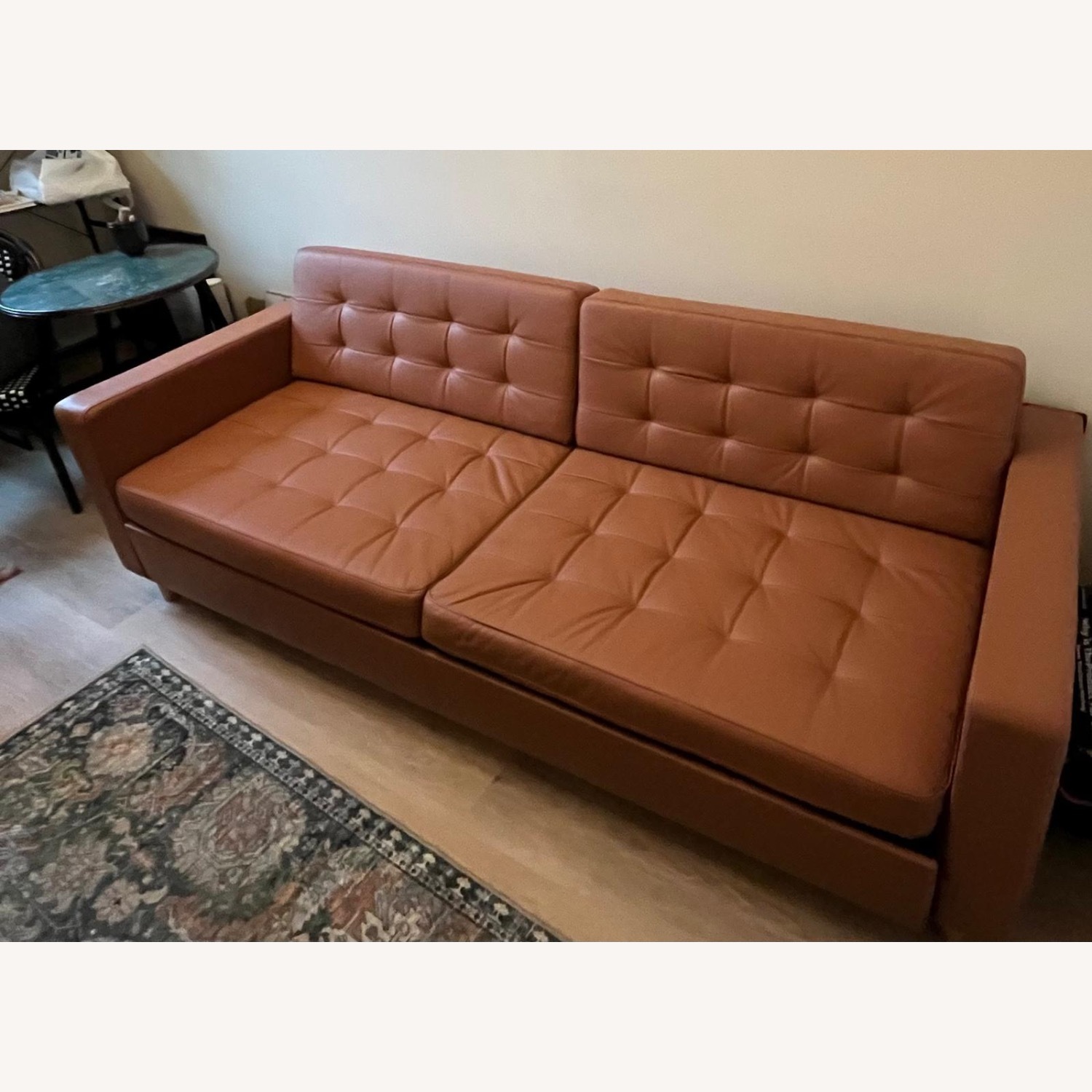 IKEA Leather Sleeper Sofa - image-1