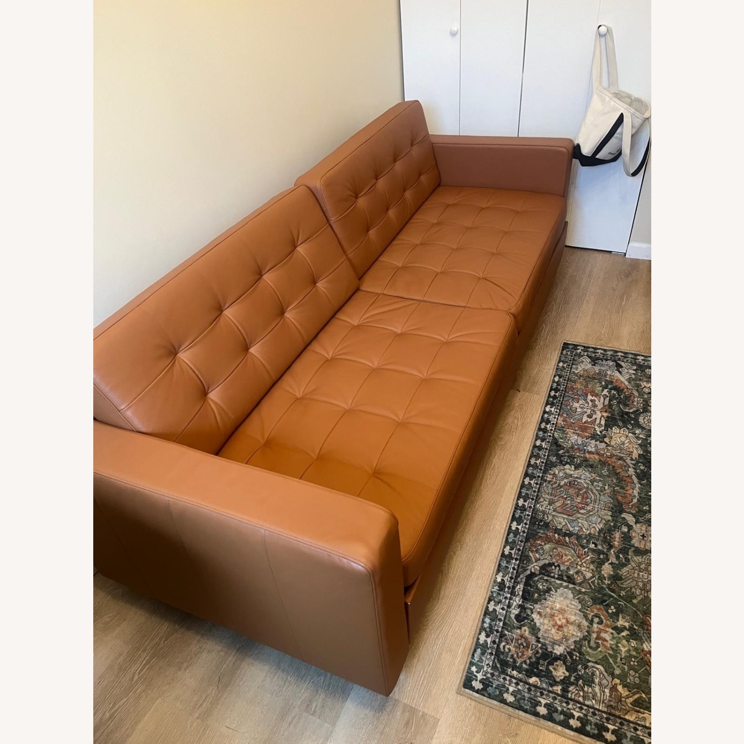 IKEA Leather Sleeper Sofa - image-2