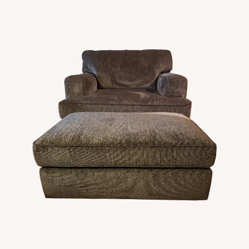 Used Ashley Wilson Brown Chair with Ottoman  for sale on AptDeco