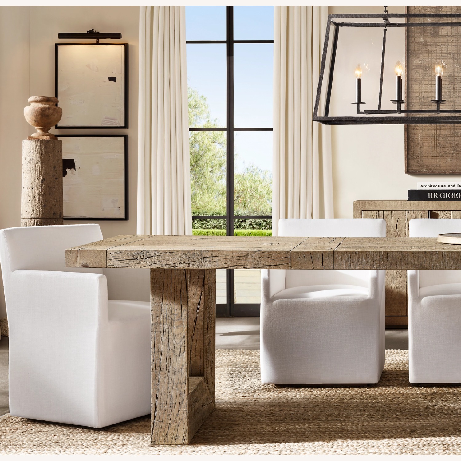 Restoration Hardware Natural Wood Dining Table - image-2