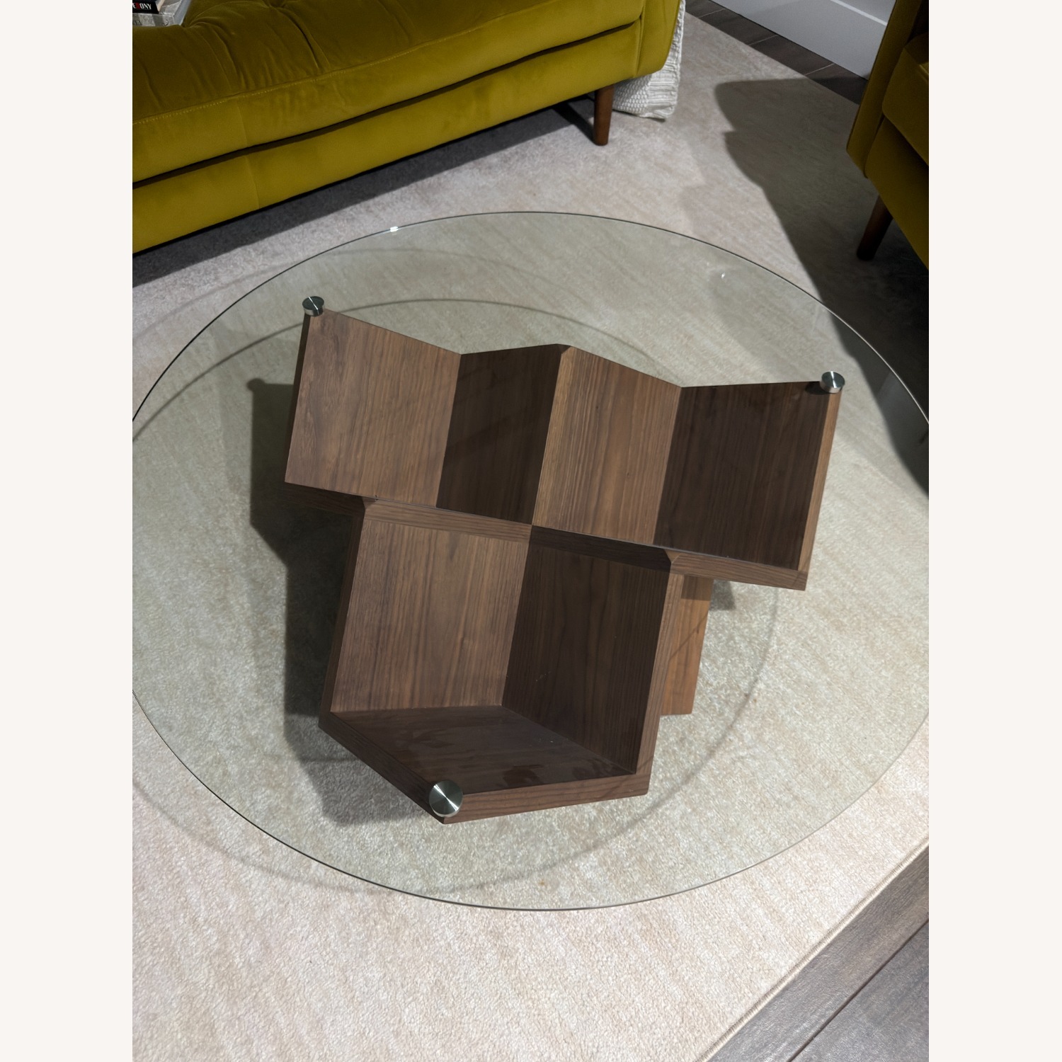 Castlery Cupid Glass Wooden Coffee Table - image-1