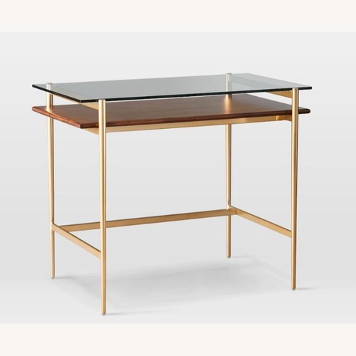 Used West Elm Mid Century Art Wood & Metal Desk for sale on AptDeco