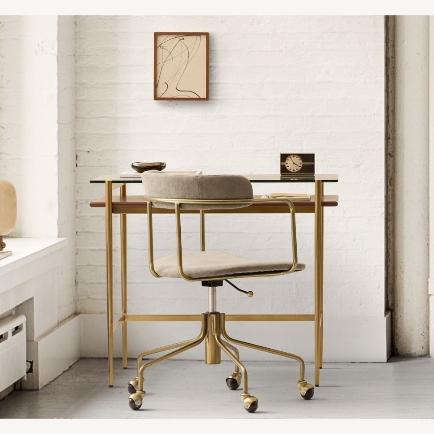 West Elm Mid Century Art Wood & Metal Desk - image-1