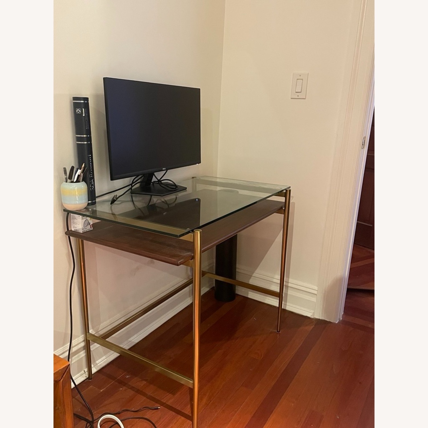 West Elm Mid Century Art Wood & Metal Desk - image-2