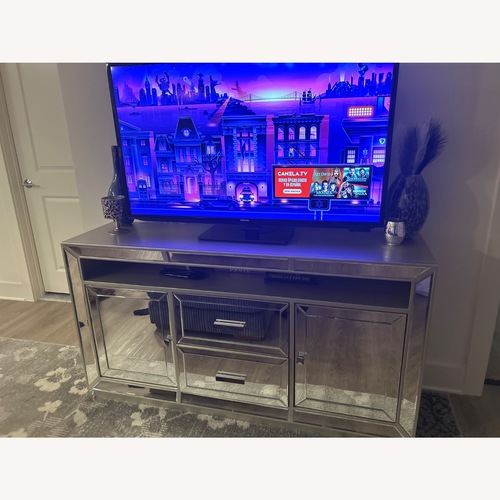 Used Bob's Discount Furniture Wood Media Storage for sale on AptDeco