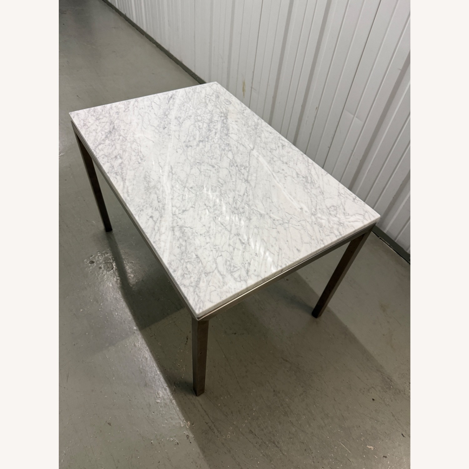 Room & Board Parsons White Marble Side Table - image-3