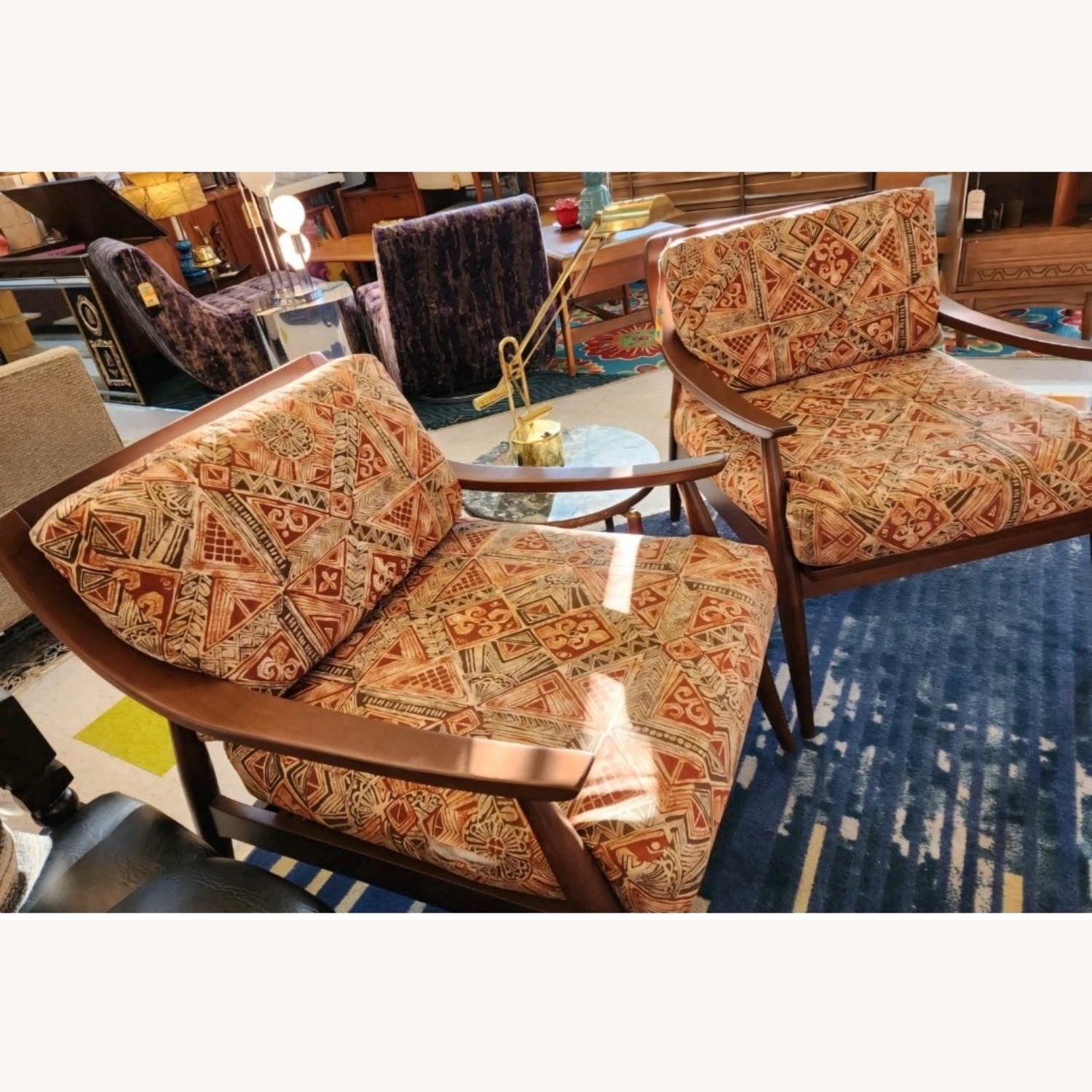 Pair Of 1950s Danish Walnut Lounge Chairs - image-4