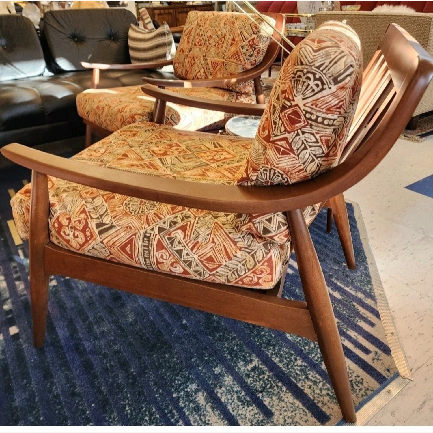 Pair Of 1950s Danish Walnut Lounge Chairs - image-6