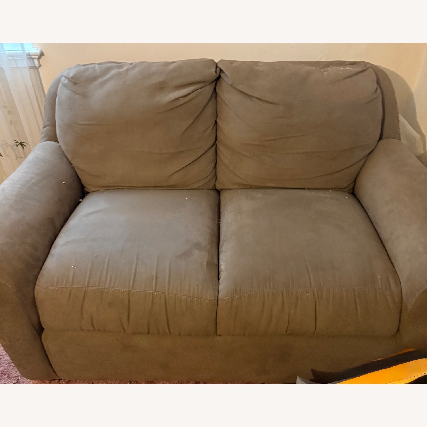 Raymour & Flanigan Dark Gray Loveseat - image-1