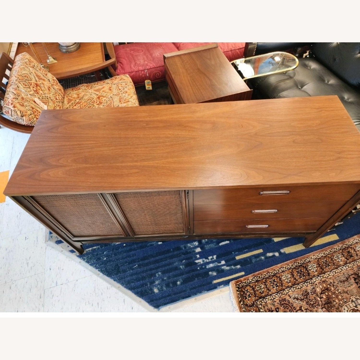 Mid Century Walnut Dresser Sideboard - image-2