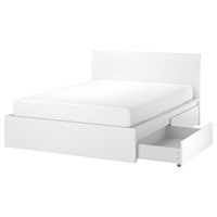 IKEA Malm White Wood Full Bed