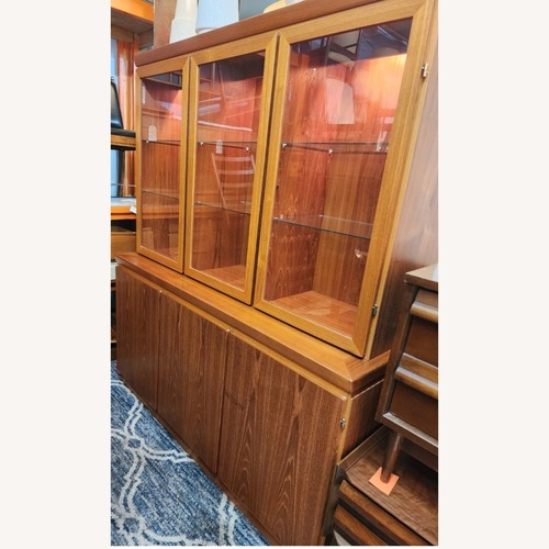 Used Danish Modern Skovby  2 Piece Teak Hutch for sale on AptDeco