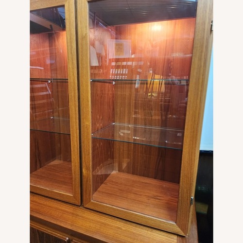 Used Danish Modern Skovby  2 Piece Teak Hutch for sale on AptDeco