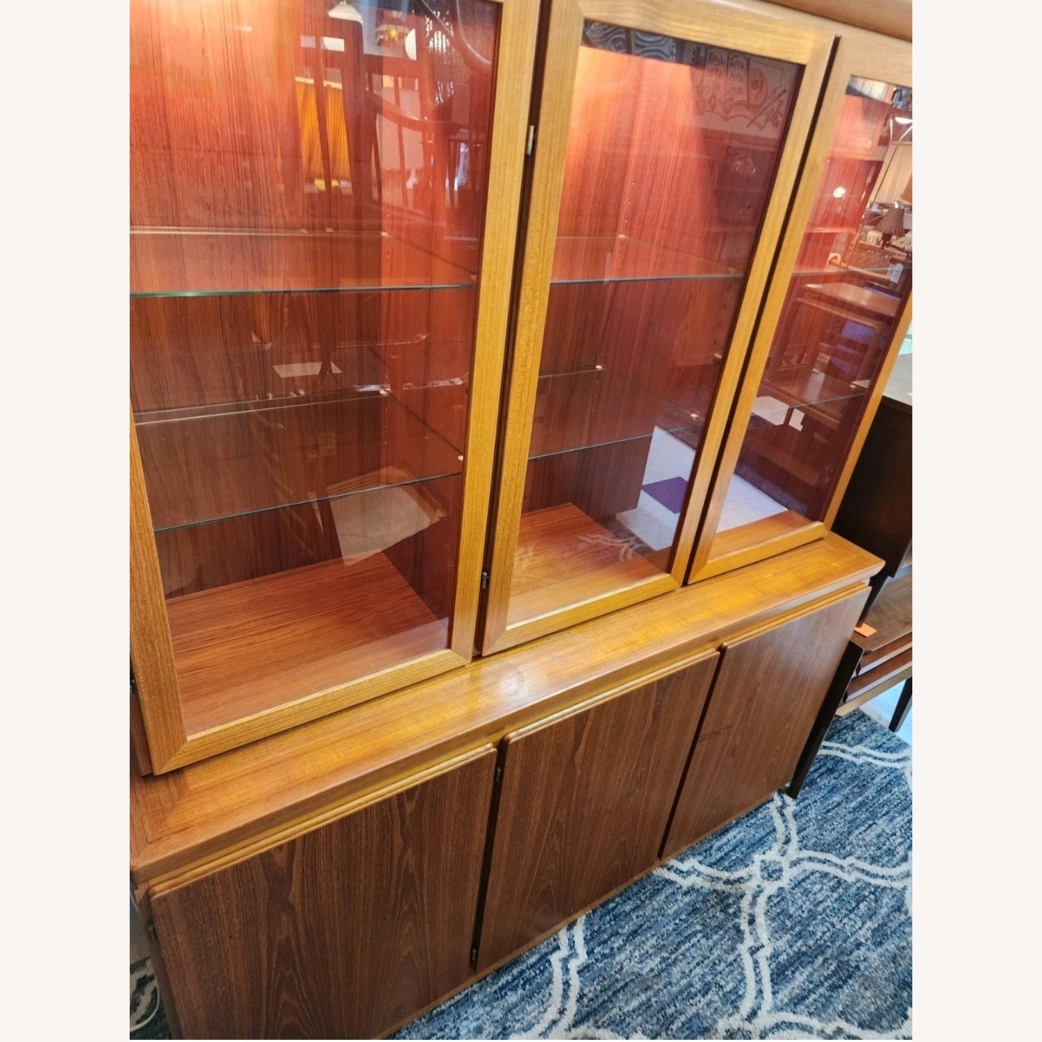 Danish Modern Skovby  2 Piece Teak Hutch - image-8