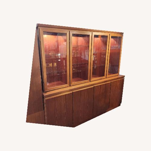 Used Danish Modern 2- Piece Teak China Hutch for sale on AptDeco