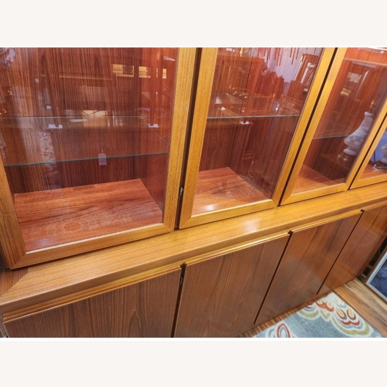 Danish Modern 2- Piece Teak China Hutch - image-2