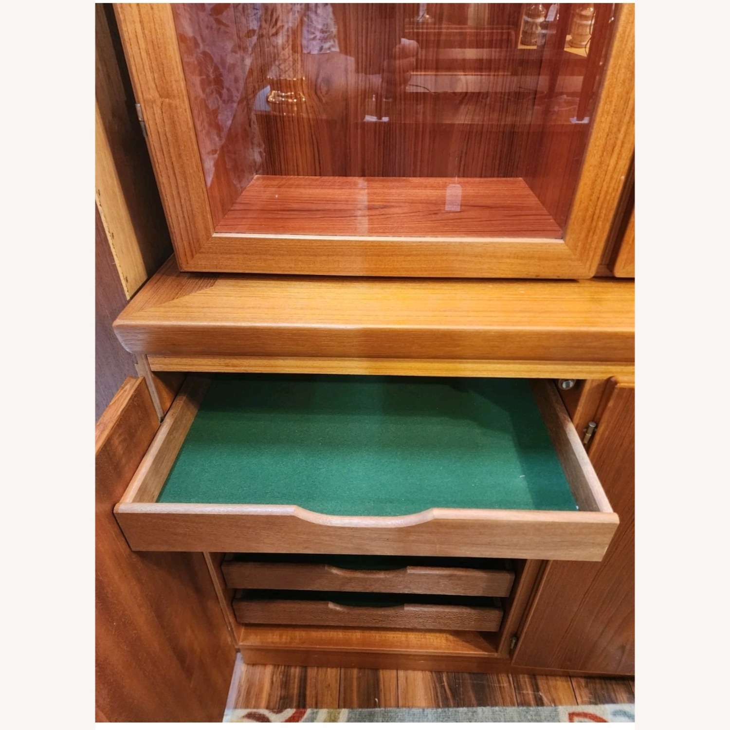 Danish Modern 2- Piece Teak China Hutch - image-8