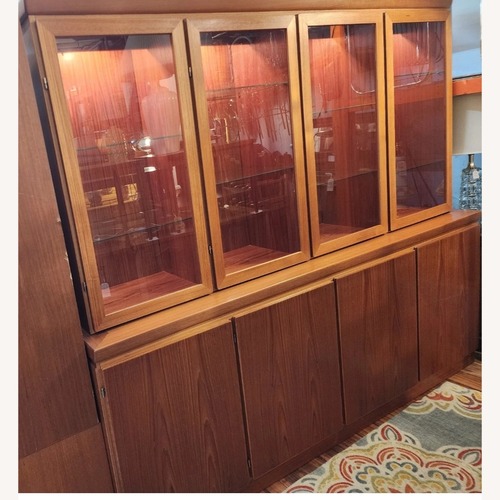 Used Danish Modern 2- Piece Teak China Hutch for sale on AptDeco