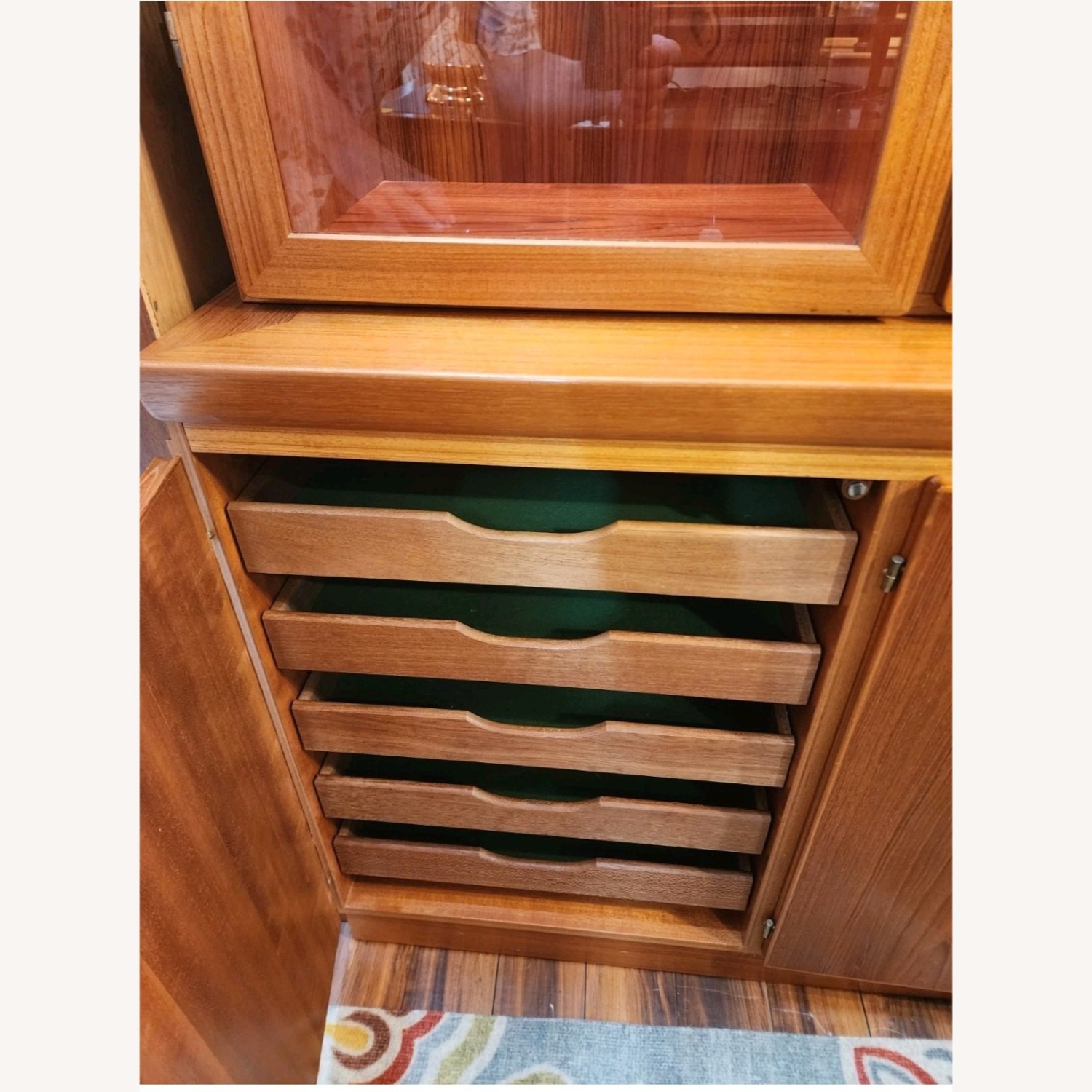 Danish Modern 2- Piece Teak China Hutch - image-7