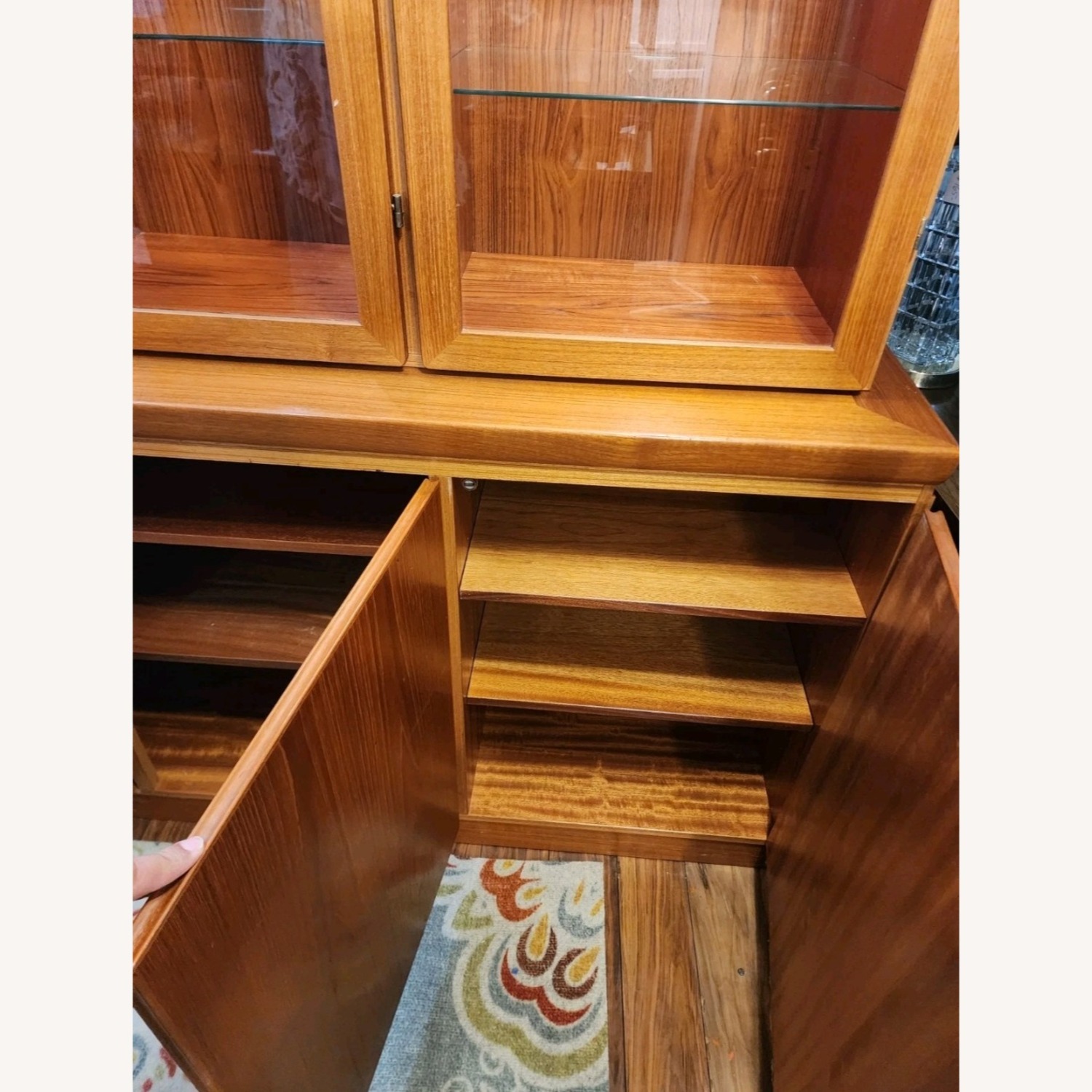 Danish Modern 2- Piece Teak China Hutch - image-13