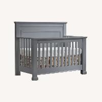 Natart Taylor Gray Light Gray Wood Crib