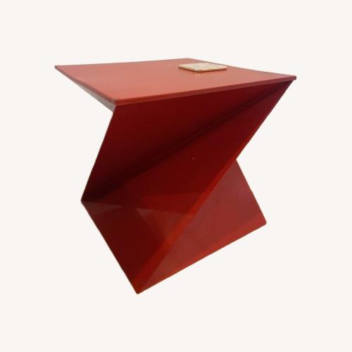 Used Cubic Modern Red Metal Side Tables for sale on AptDeco
