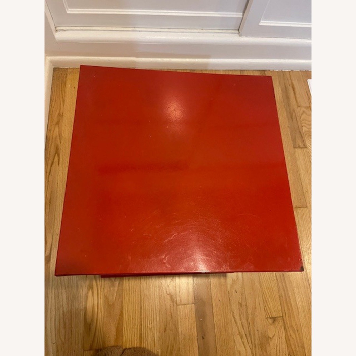 Cubic Modern Red Metal Side Tables - image-5