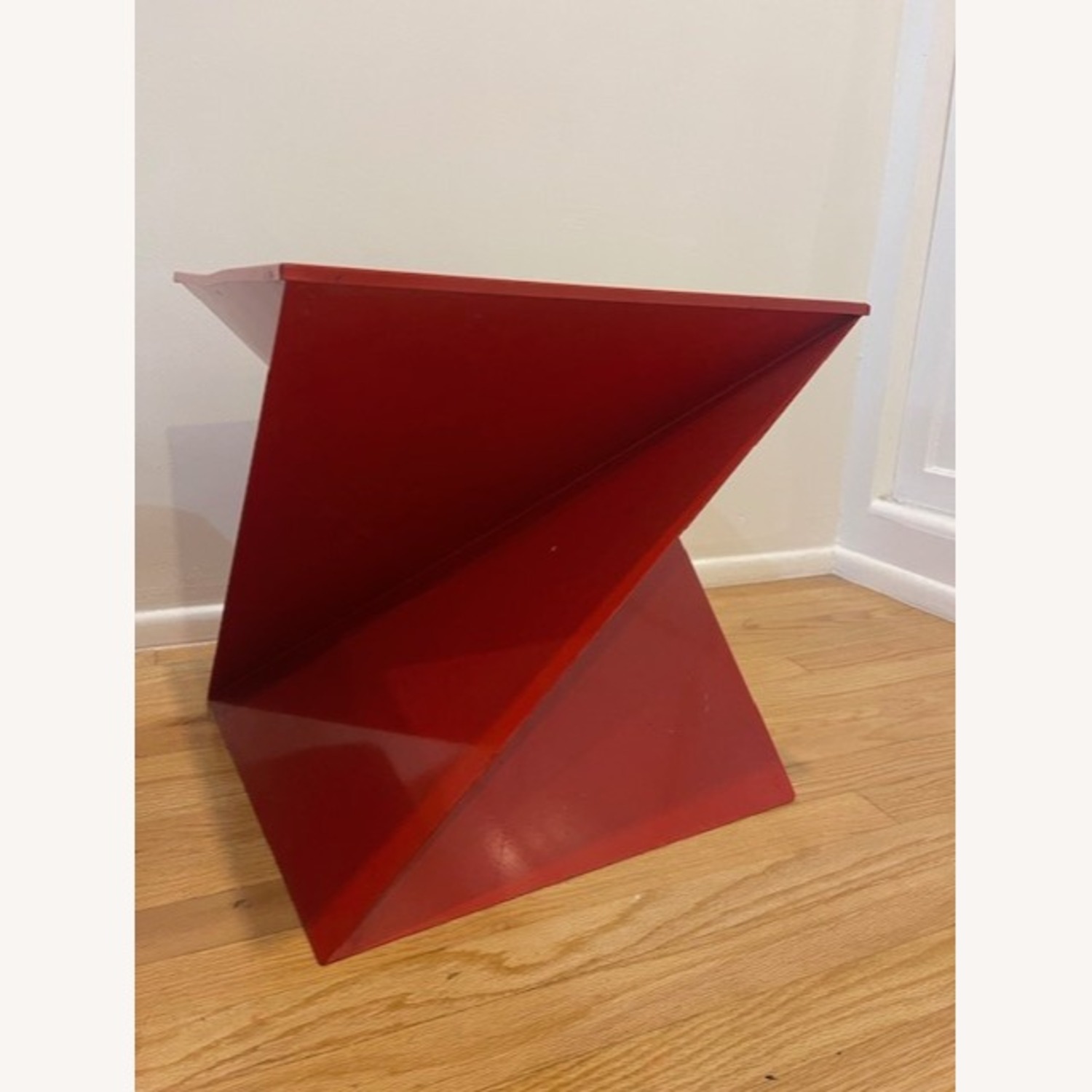 Cubic Modern Red Metal Side Tables - image-2