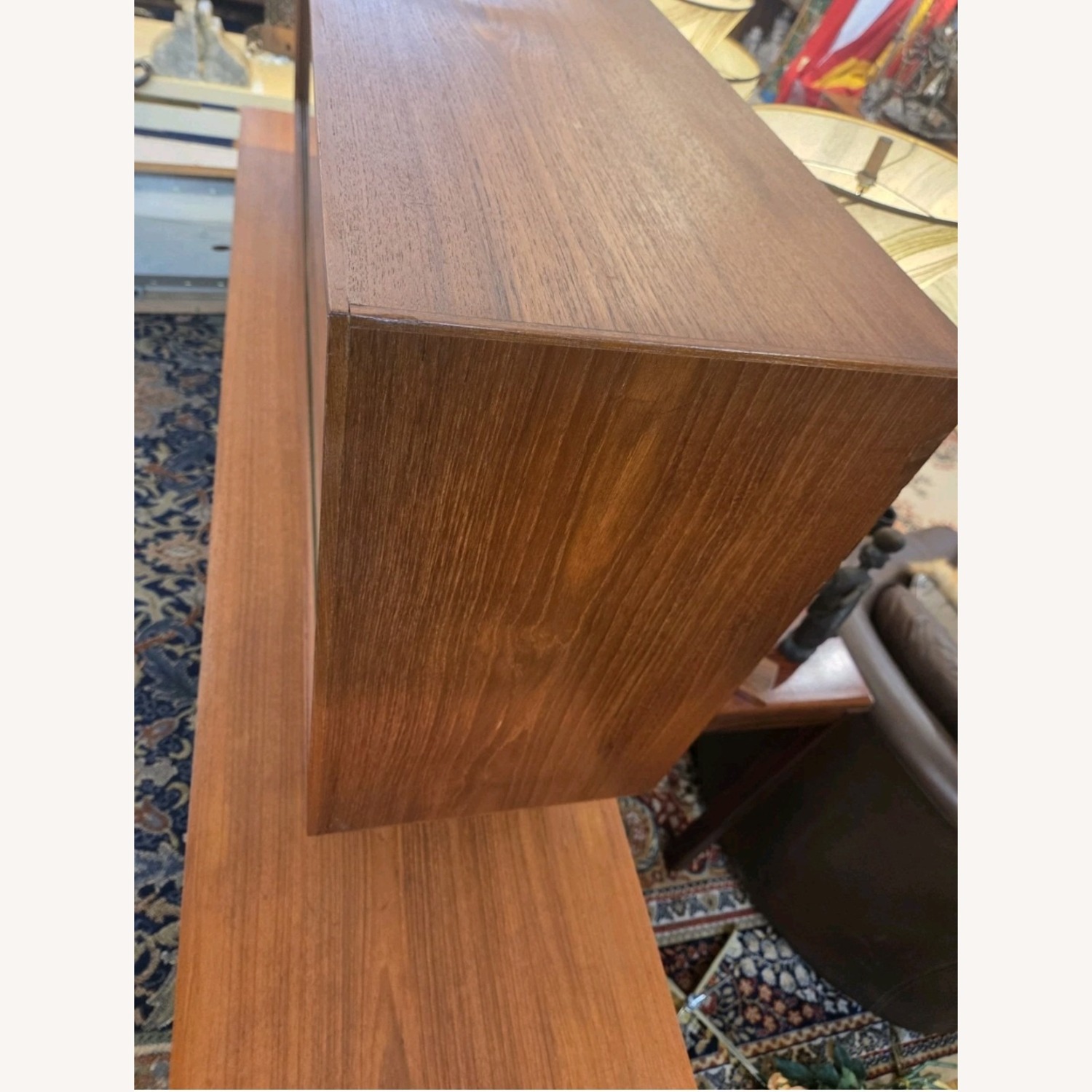 Two Piece Danish Teakwood Floating Hutch - image-8