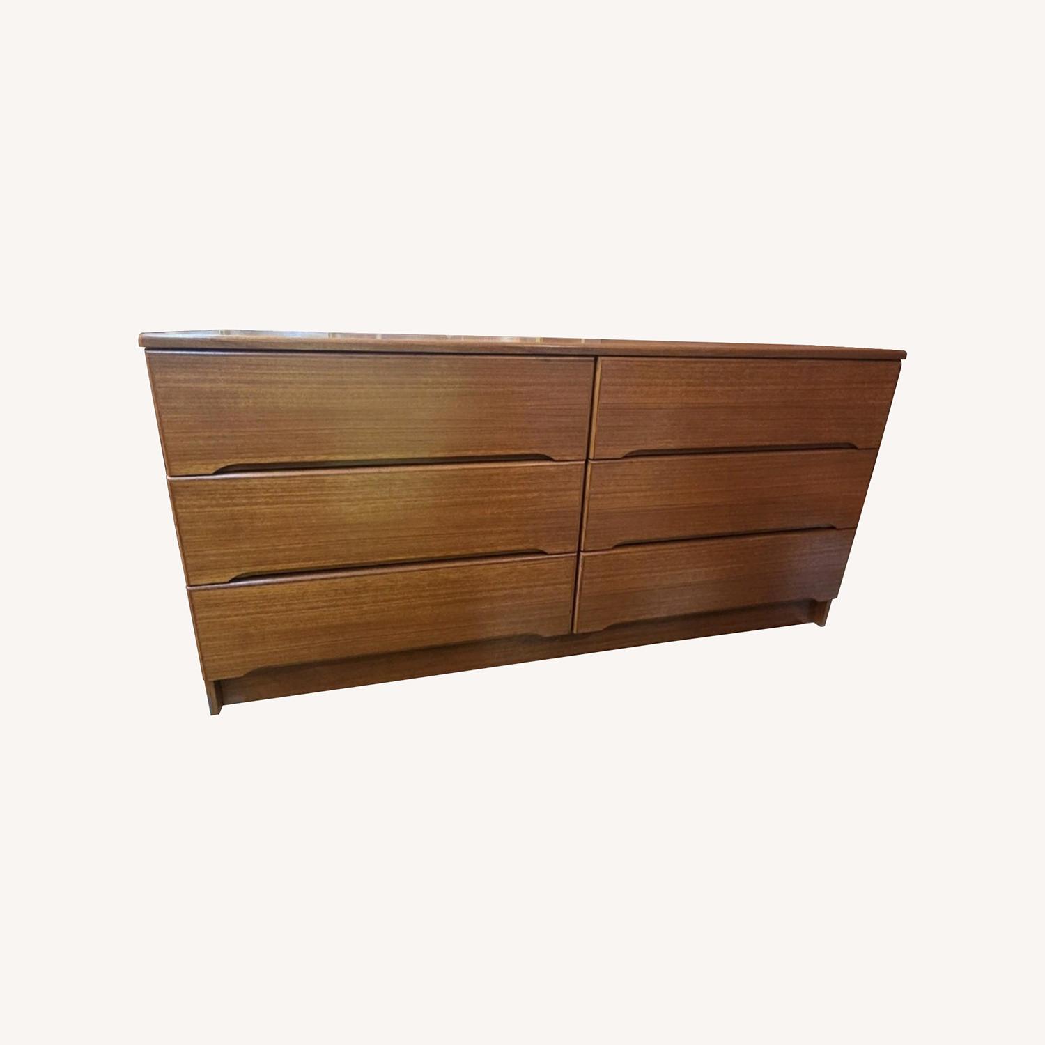 Danish Modern Teak 6 Drawer Dresser - image-0