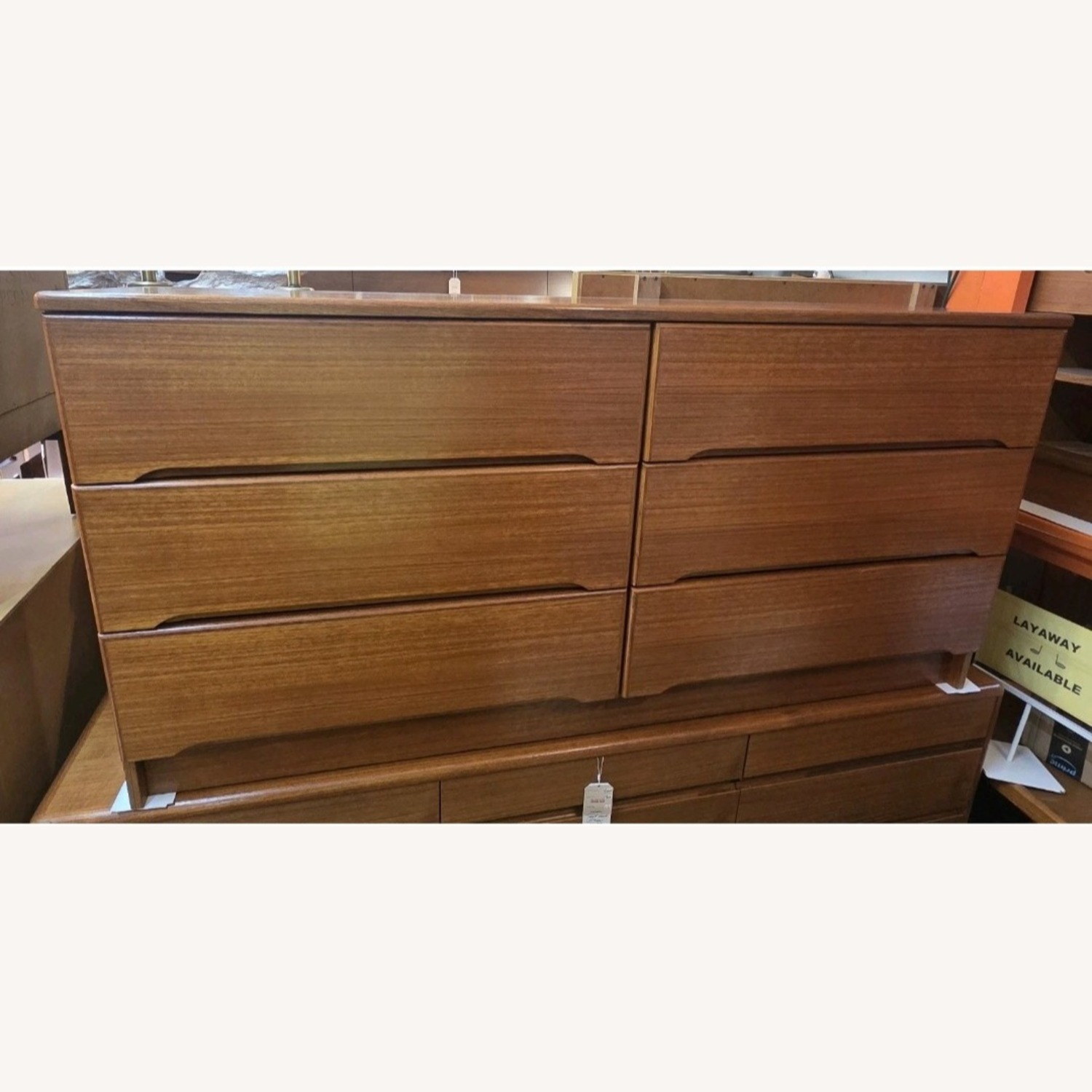 Danish Modern Teak 6 Drawer Dresser - image-0