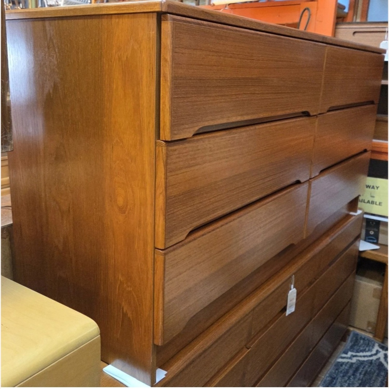 Danish Modern Teak 6 Drawer Dresser - image-1