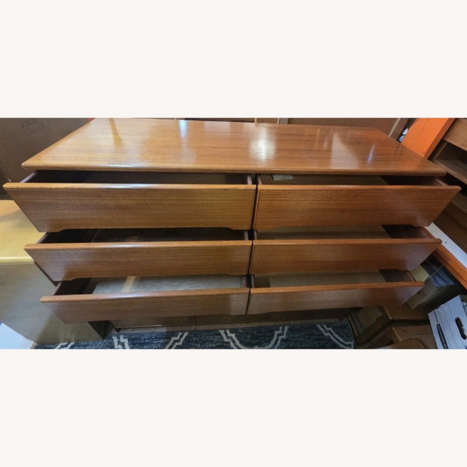 Danish Modern Teak 6 Drawer Dresser - image-4