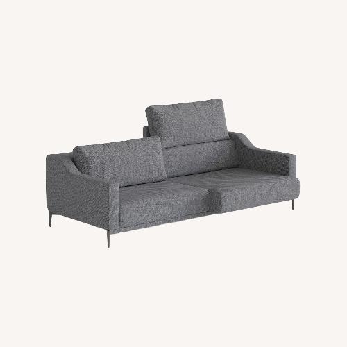 Used Lazzoni Light Gray Microsuede 3+ Seater Sofa for sale on AptDeco