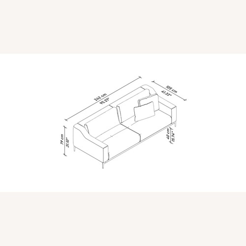 Used Lazzoni Light Gray Microsuede 3+ Seater Sofa for sale on AptDeco